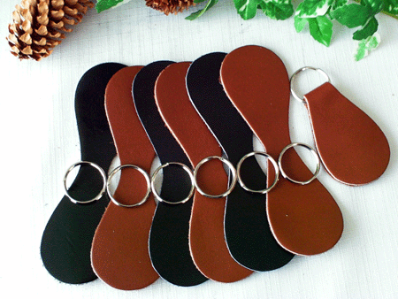 mixed leather key fobs